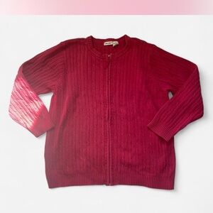 Cherokee Women's Deep Red Cable Knit Sweater